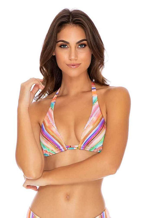 Luli Fama Heat Waves TRIANGLE HALTER TOP
